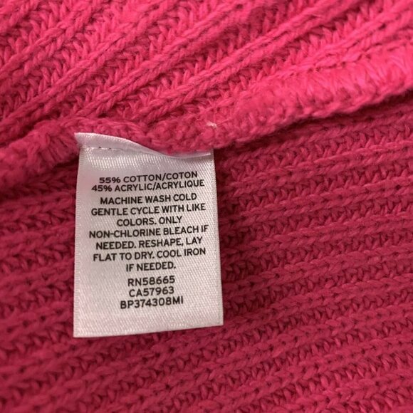 BP Womens Pink Plunging V-Neck Knit Long Sleeve Pullover Sweater - Picture 5 of 5